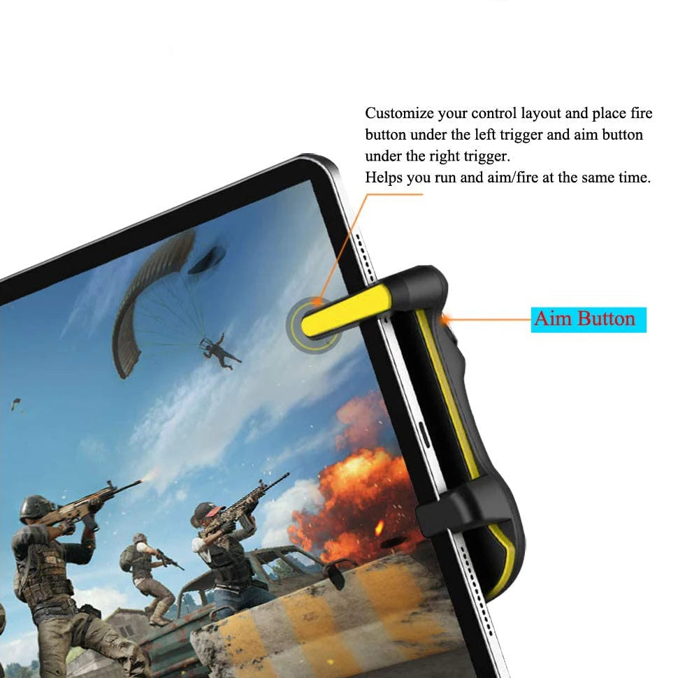Mobile Gaming Trigger Controller - Precision Tablet Grip with L1R1 Aim Buttons