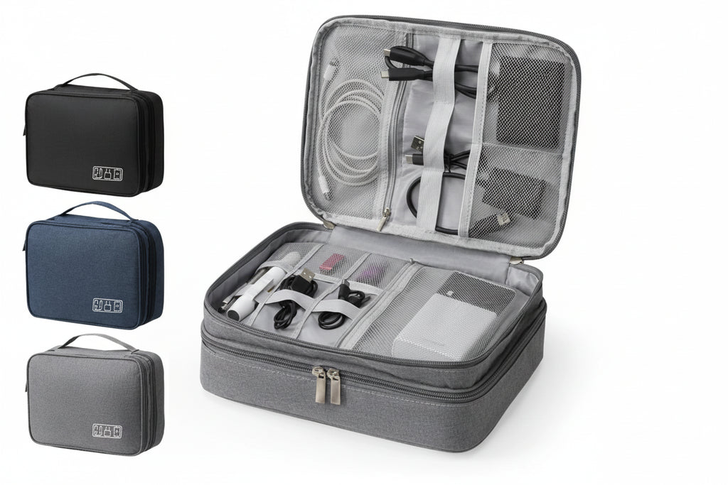 Gaming Accessories Storage Organizer - Portable Travel Tech Bag for Controllers