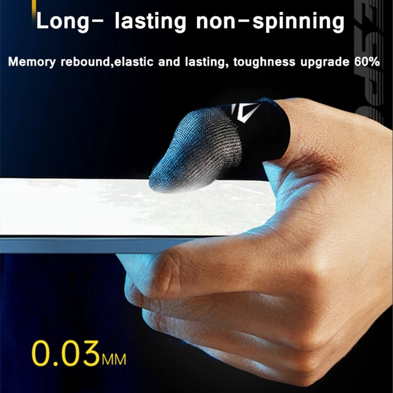 Gaming Finger Sleeves - Sweatproof Anti-Slip Touch Screen Covers for Mobile Gaming