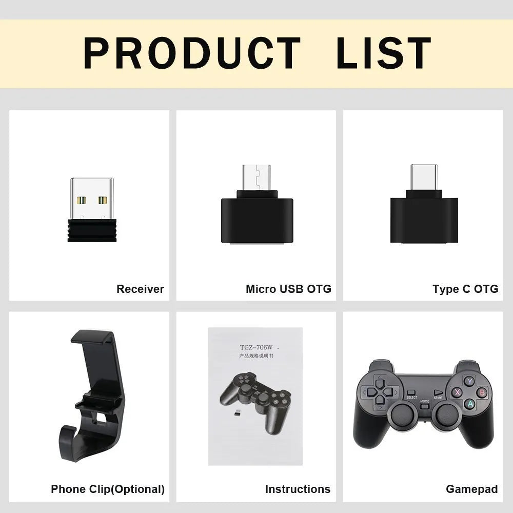 Wireless Game Controller - Universal PC, PS3, Android & TV Box Compatible Gamepad