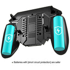 Premium 6-Finger Mobile Gaming Controller with Integrated Cooling Fan