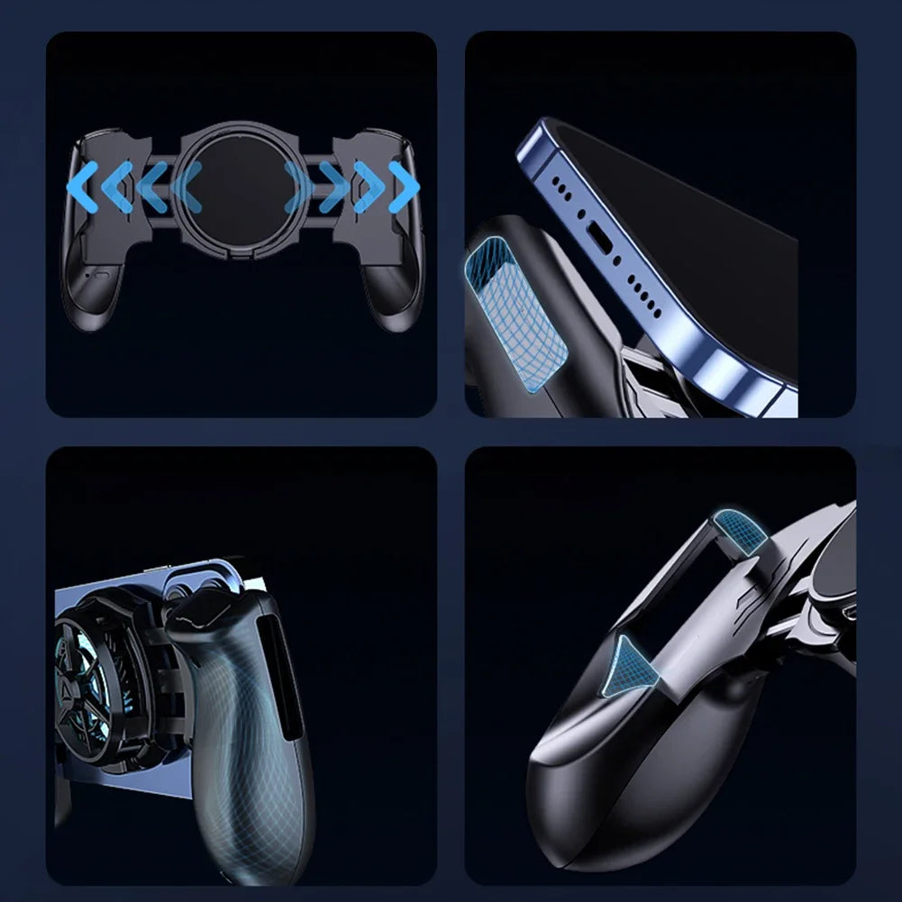 Handheld Gaming Controller - Professional Cooling Fan Gamepad with Precision Joystick