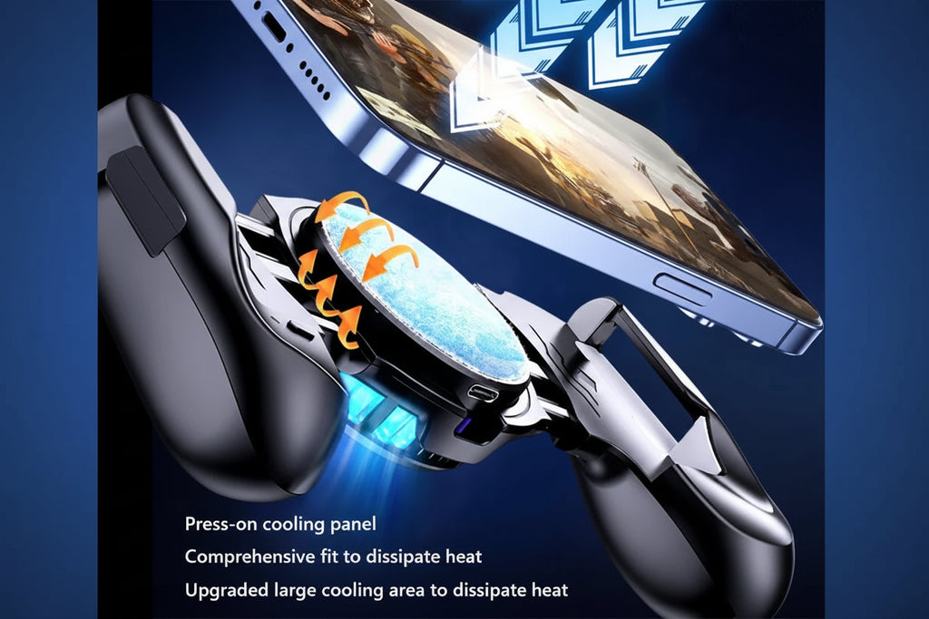 Handheld Gaming Controller - Professional Cooling Fan Gamepad with Precision Joystick