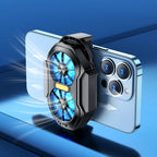 Dual Fan Phone Radiator - Powerful Plug-in Cooling System with Blue LED Light