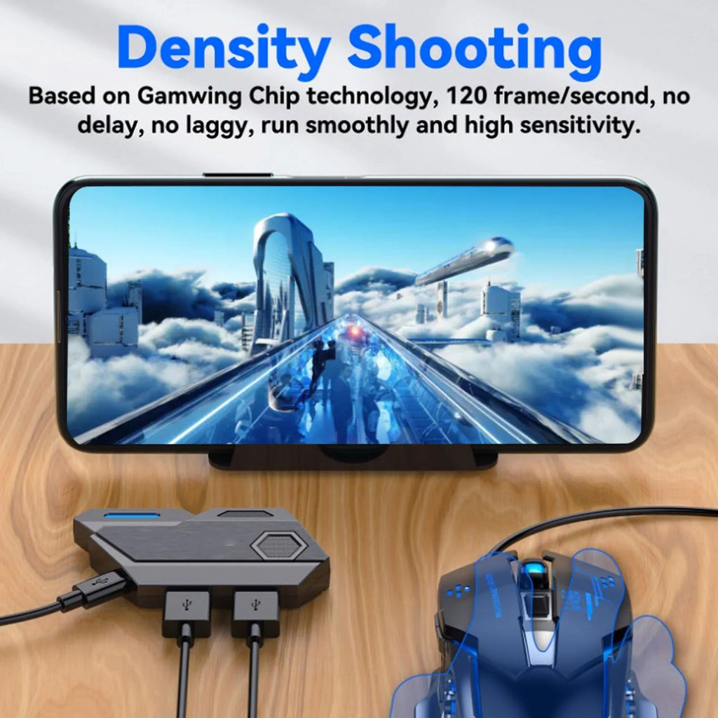 Complete Mobile Gaming Station - Wireless Keyboard, Mouse & Phone Holder Kit