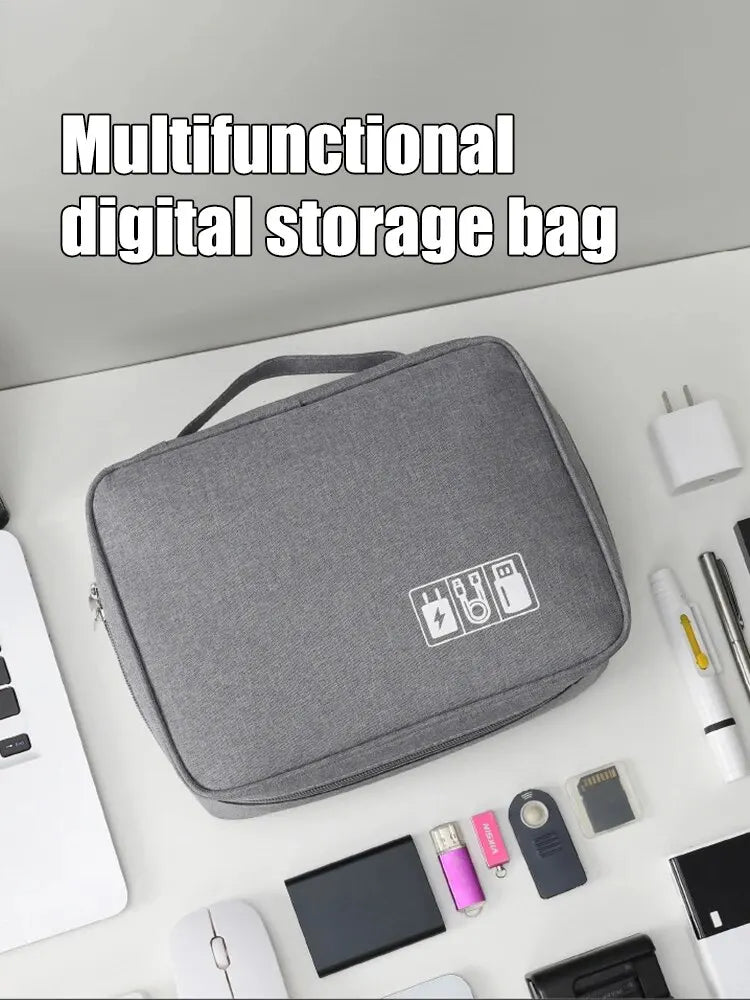 Gaming Accessories Storage Organizer - Portable Travel Tech Bag for Controllers