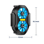 Dual Fan Phone Radiator - Powerful Plug-in Cooling System with Blue LED Light