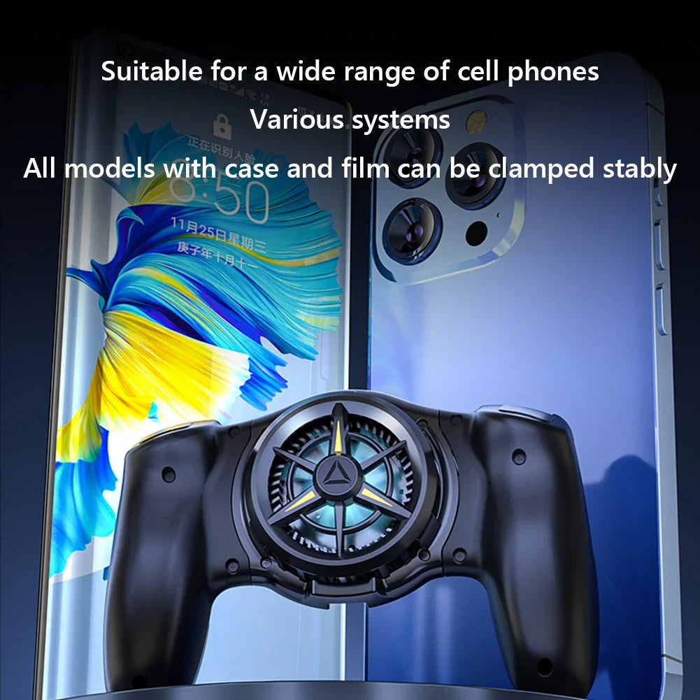 Handheld Gaming Controller - Professional Cooling Fan Gamepad with Precision Joystick