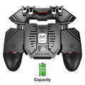 Premium 6-Finger Mobile Gaming Controller with Integrated Cooling Fan