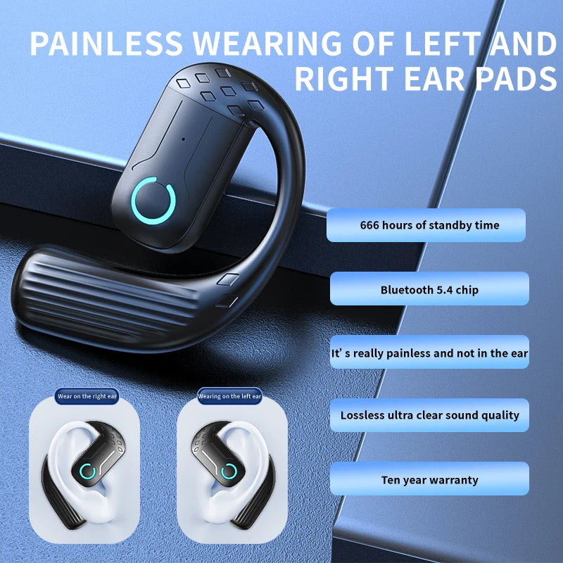 Wireless Gaming Earphone - Open Ear Bluetooth Headset for Situational Awareness