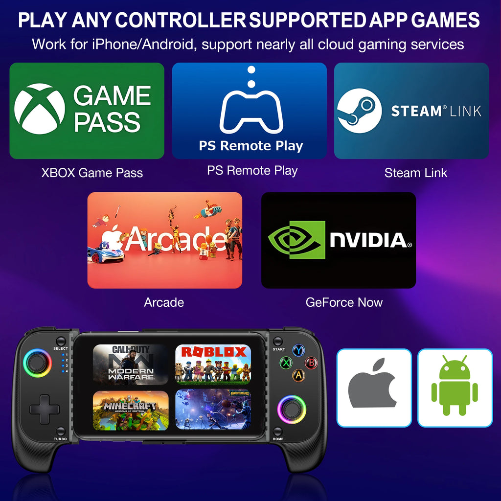 Wireless Telescopic Gaming Controller - Bluetooth Gamepad for Mobile Devices