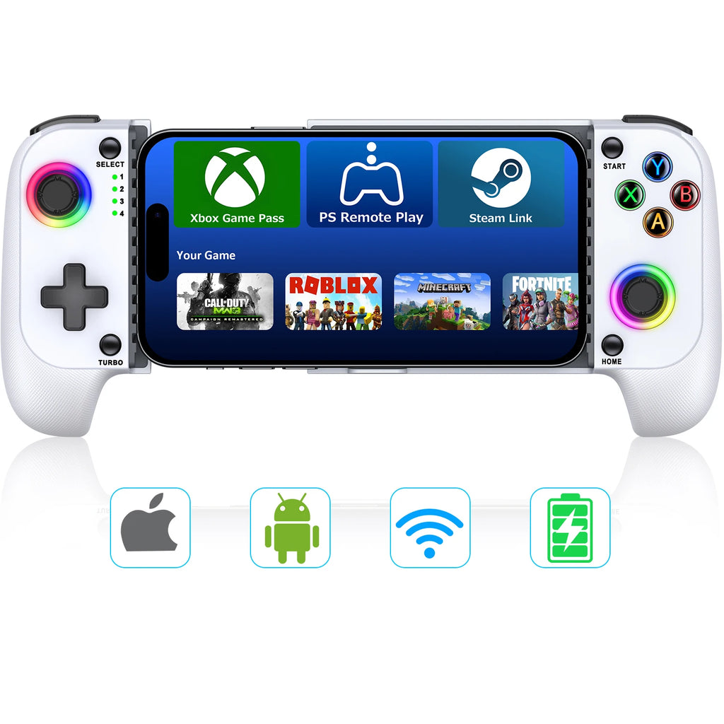 Wireless Telescopic Gaming Controller - Bluetooth Gamepad for Mobile Devices
