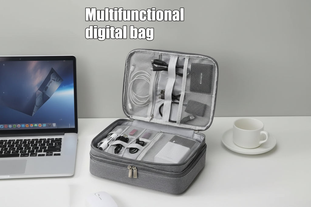 Gaming Accessories Storage Organizer - Portable Travel Tech Bag for Controllers