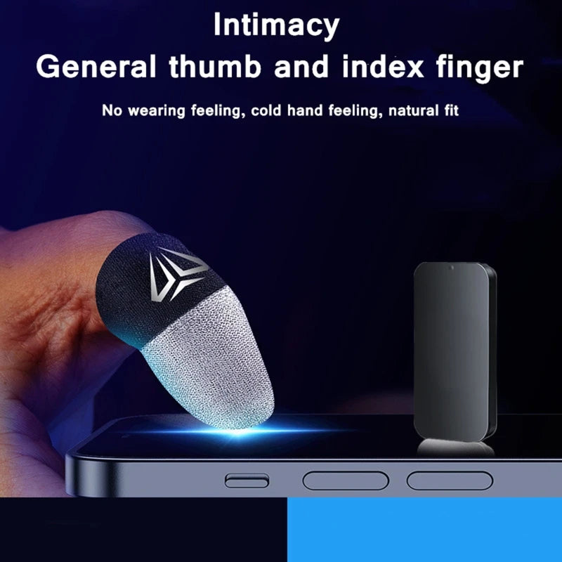 Gaming Finger Sleeves - Sweatproof Anti-Slip Touch Screen Covers for Mobile Gaming